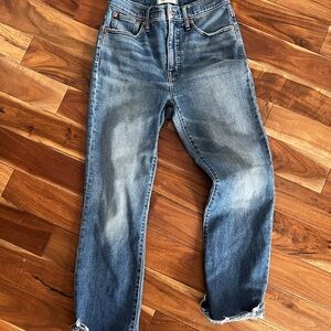 Madewell Blue Denim Jeans slim semi-boot